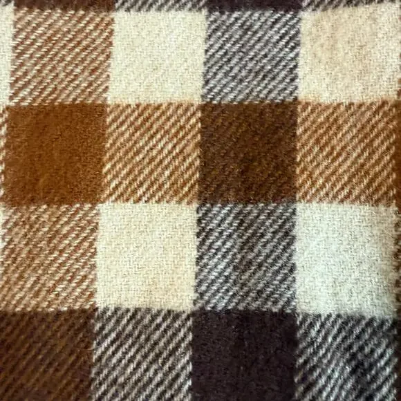 Vintage 60’s Woolrich Wool Shirt Jacket Shacket Window Plaid USA Women’s Large